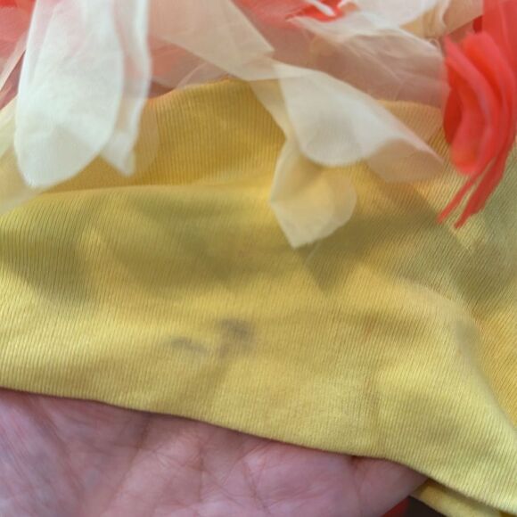 Vintage 60s Lovle Products Miami Florida orange & yellow petal cap - Picture 6 of 9